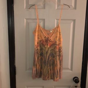 Colorful flowy sweetheart tank